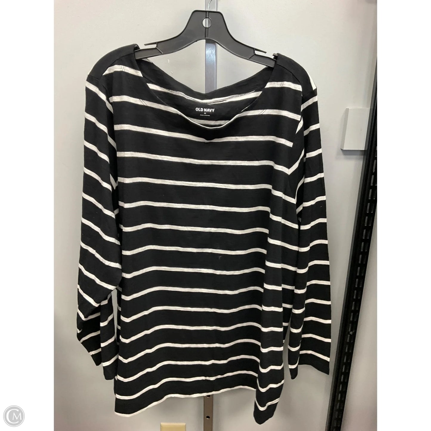Top 3/4 Sleeve By Old Navy In Striped Pattern, Size: 4x