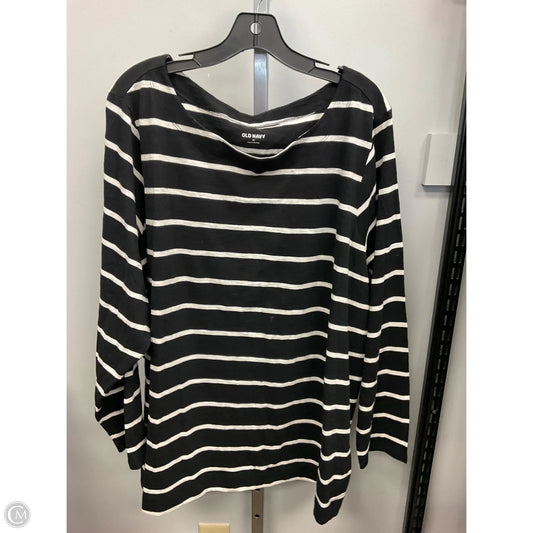 Top 3/4 Sleeve By Old Navy In Striped Pattern, Size: 4x