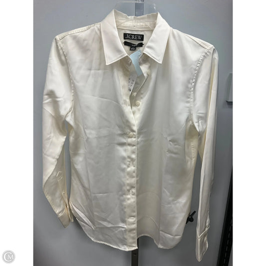 Blouse Long Sleeve By J. Crew In Cream, Size: 2