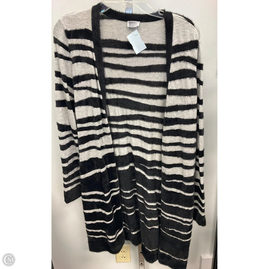 Cardigan By Chicos In Black & Grey, Size: S