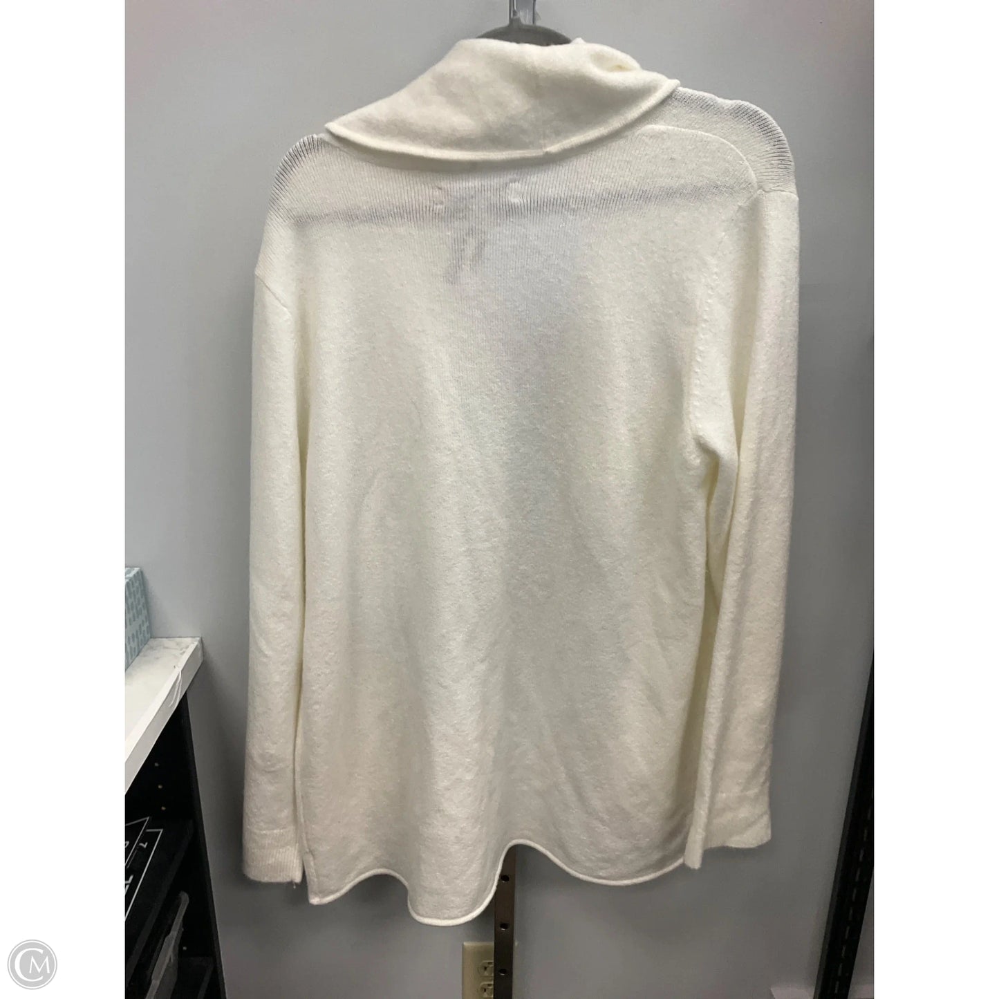 Sweater Cardigan By Loft In Cream, Size: Xl