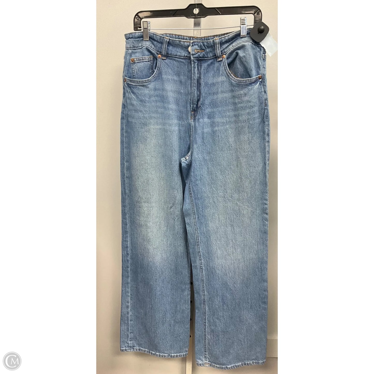 Jeans Wide Leg By H&m In Blue Denim, Size: 12