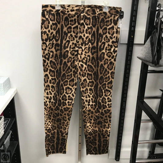 Pants Luxury Designer By Dolce And Gabbana In Animal Print, Size: 14
