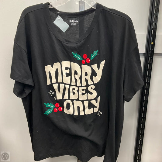 Top Short Sleeve Basic By Old Navy In Black, Size: 2x