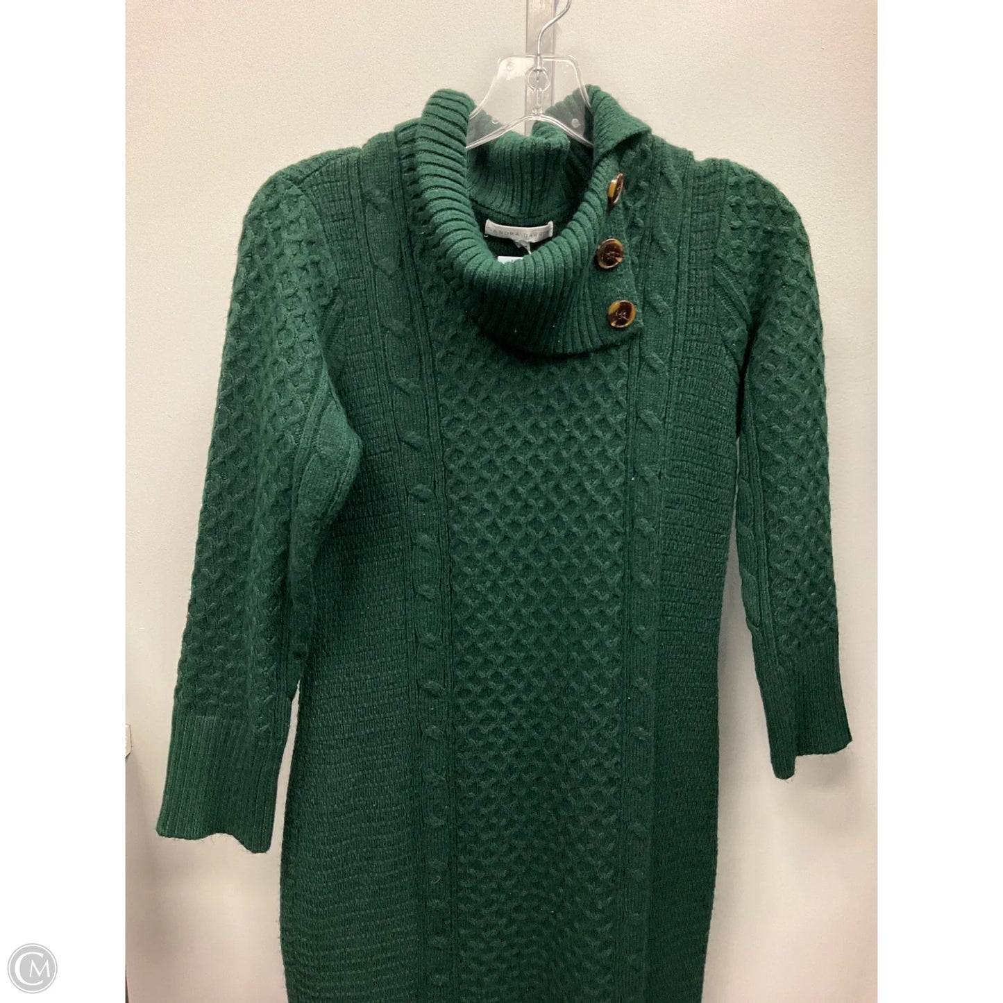 Dress Sweater By Sandra Darren In Green, Size: L