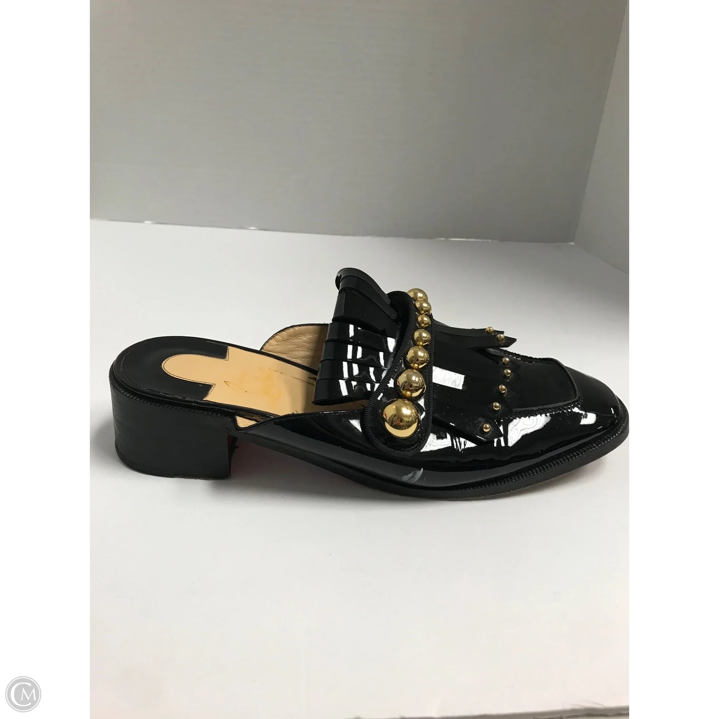 Shoes Luxury Designer By Christian Louboutin In Black, Size: 7