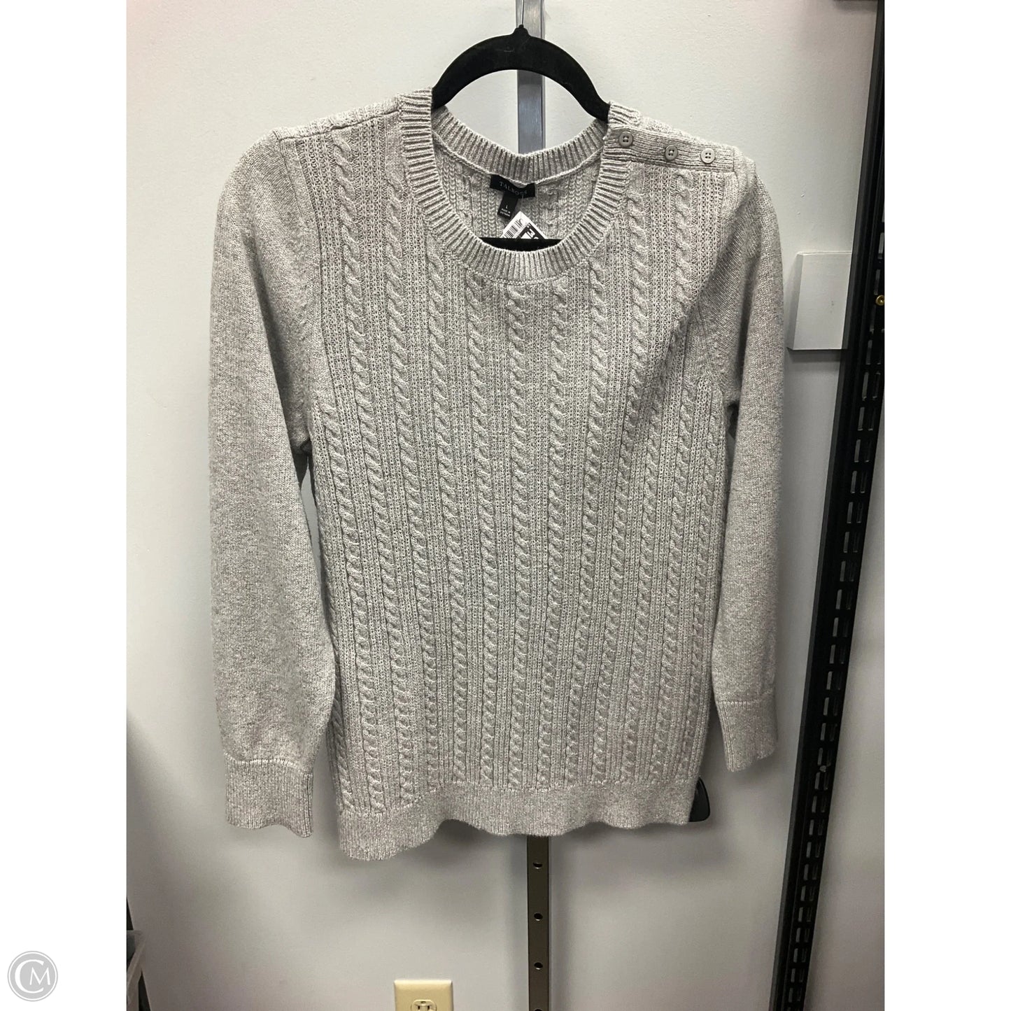Sweater By Talbots In Grey & Silver, Size: L