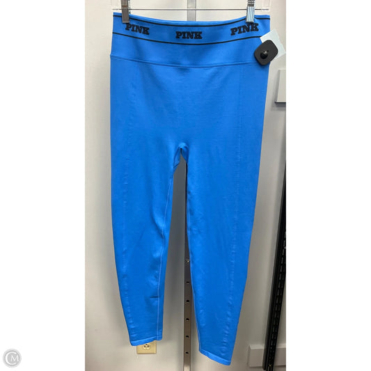 Athletic Leggings By Pink In Blue, Size: L