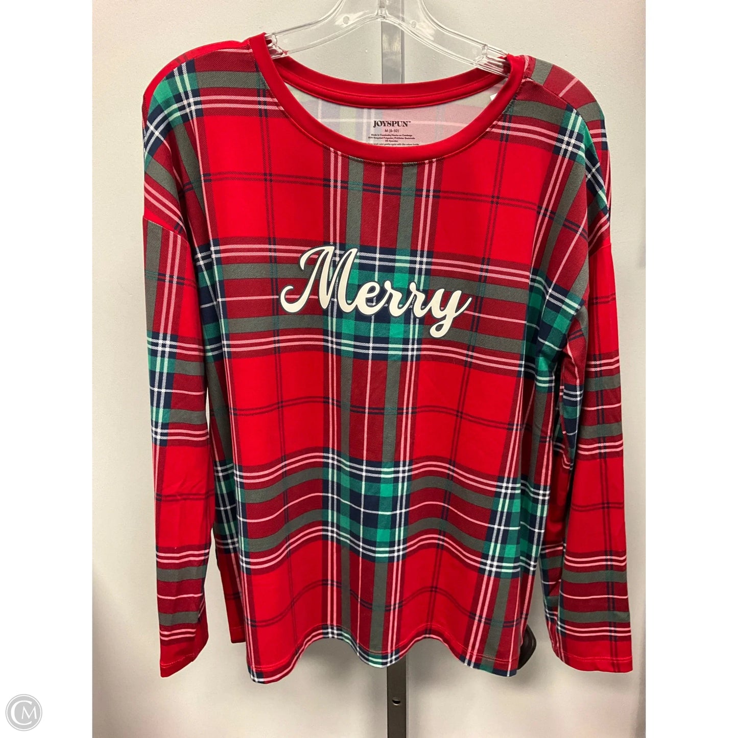 Pajamas 2pc By Joyspun In Plaid Pattern, Size: M