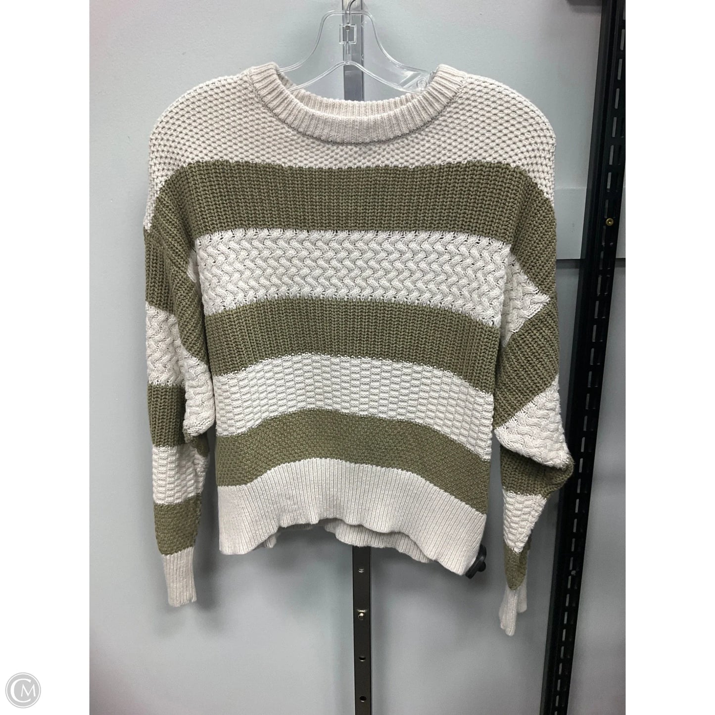 Sweater By A New Day In Cream & Green, Size: M