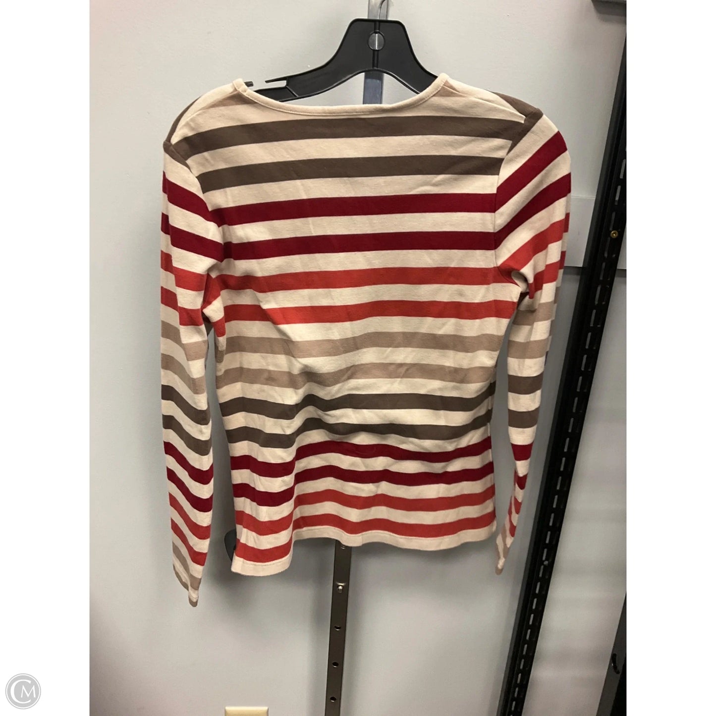 Top Long Sleeve By Croft And Barrow In Striped Pattern, Size: S