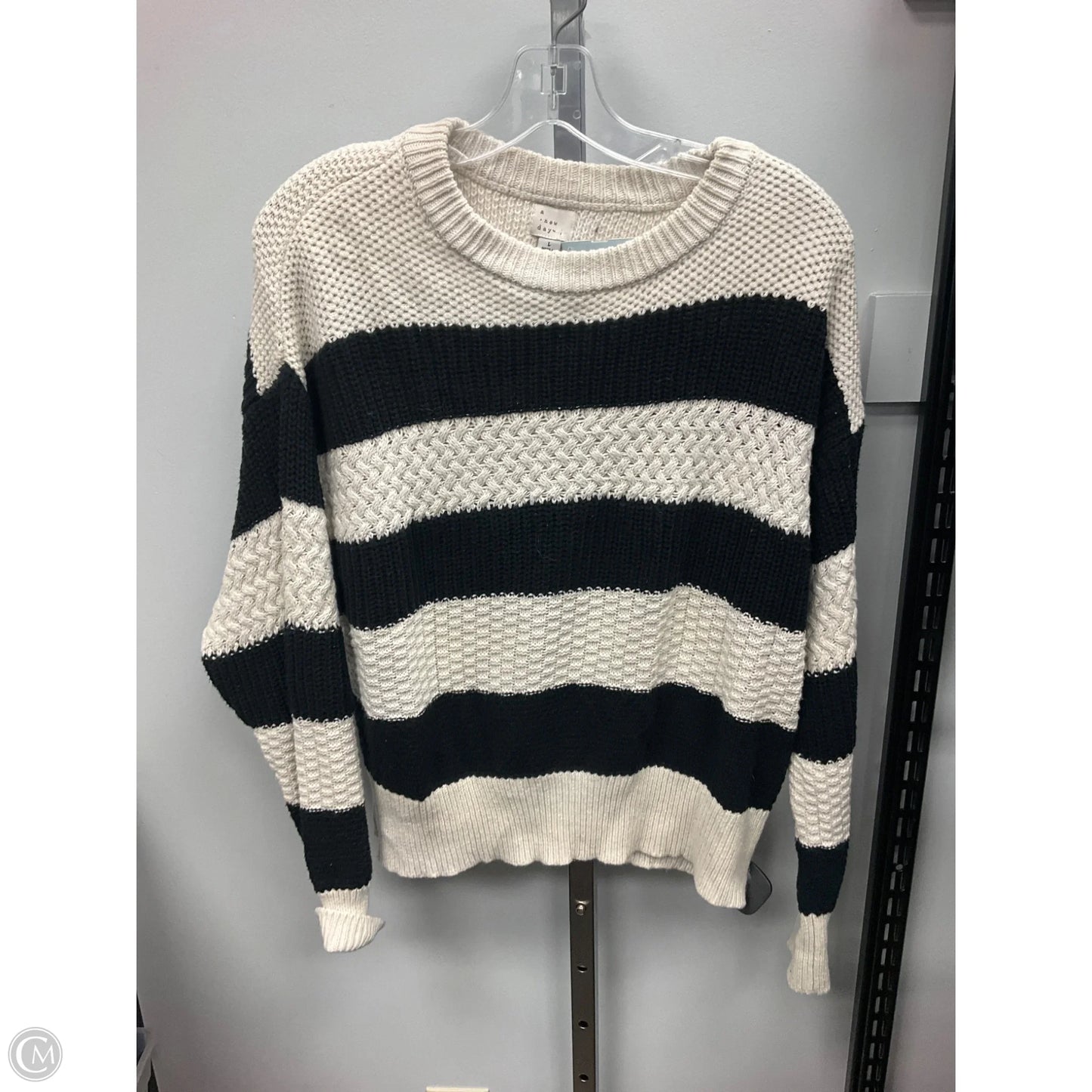 Sweater By A New Day In Striped Pattern, Size: L