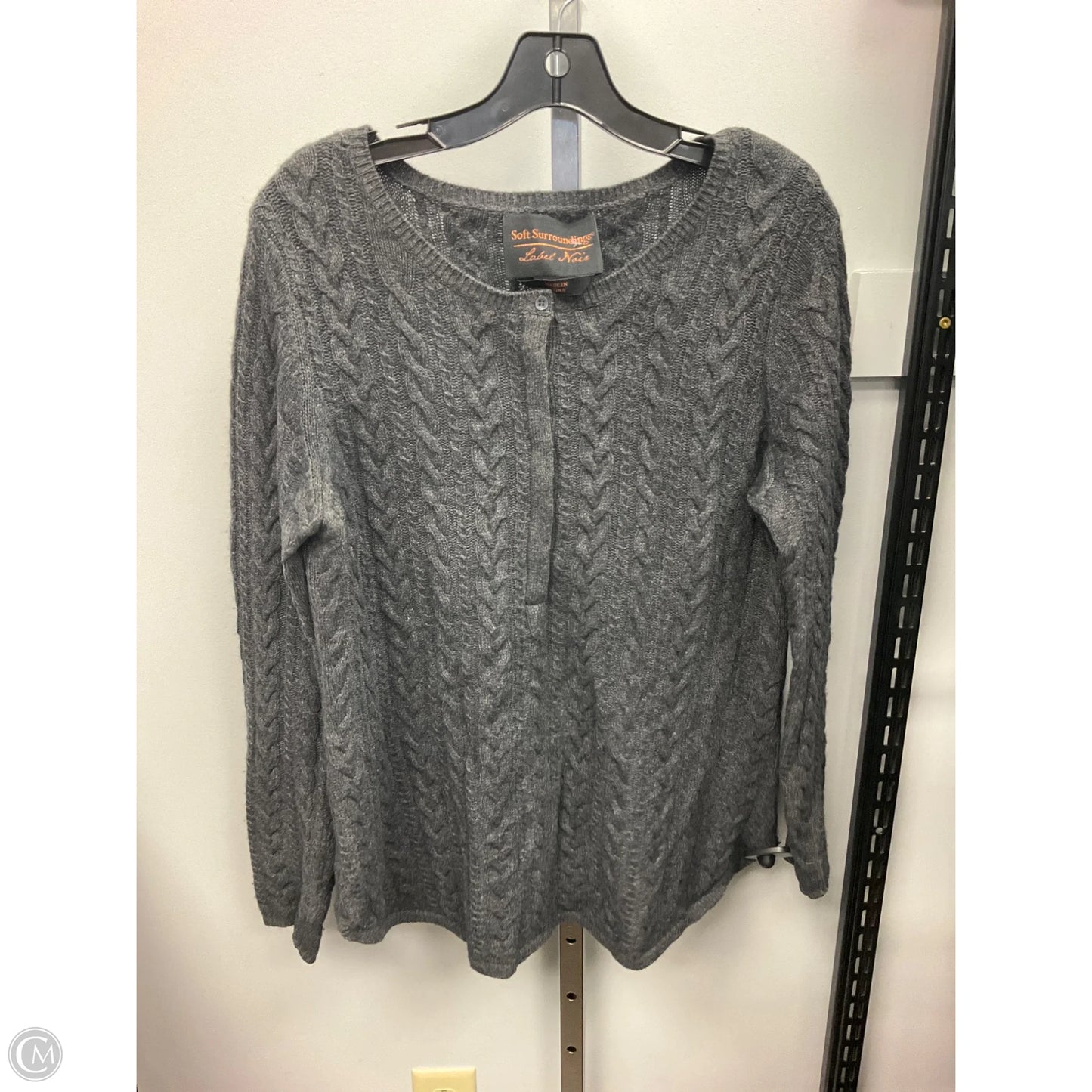 Sweater Cashmere By Soft Surroundings In Grey, Size: L
