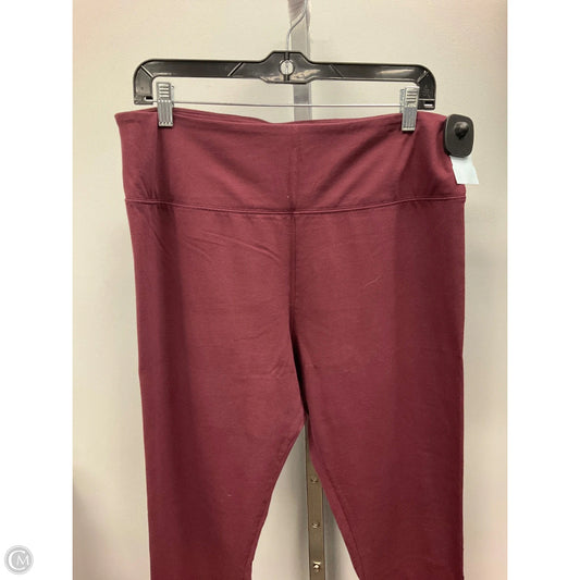 Pants Leggings By Simply Vera In Maroon, Size: Xl