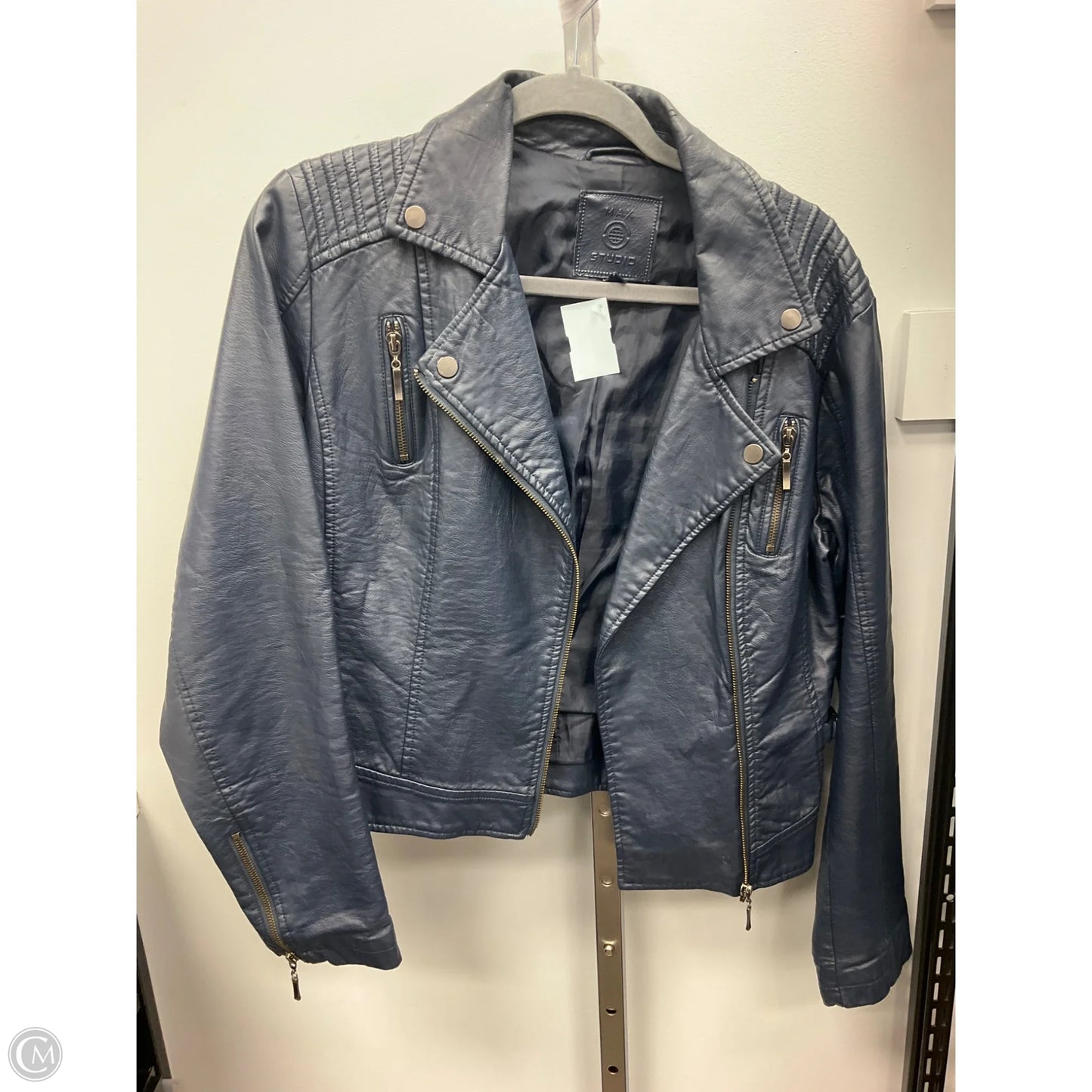 Jacket Moto By Max Jeans In Navy, Size: M