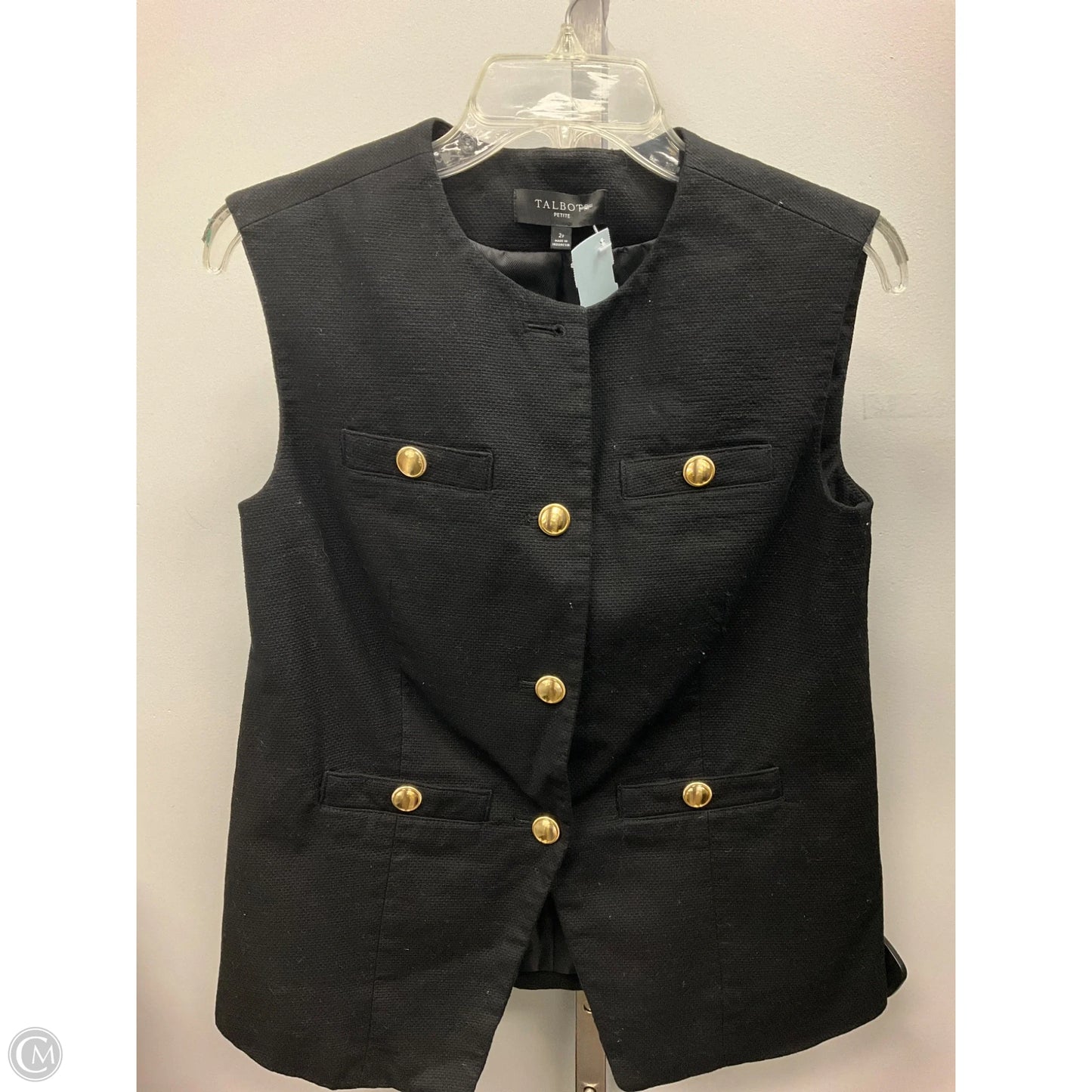 Top Sleeveless By Talbots In Black, Size: 2p