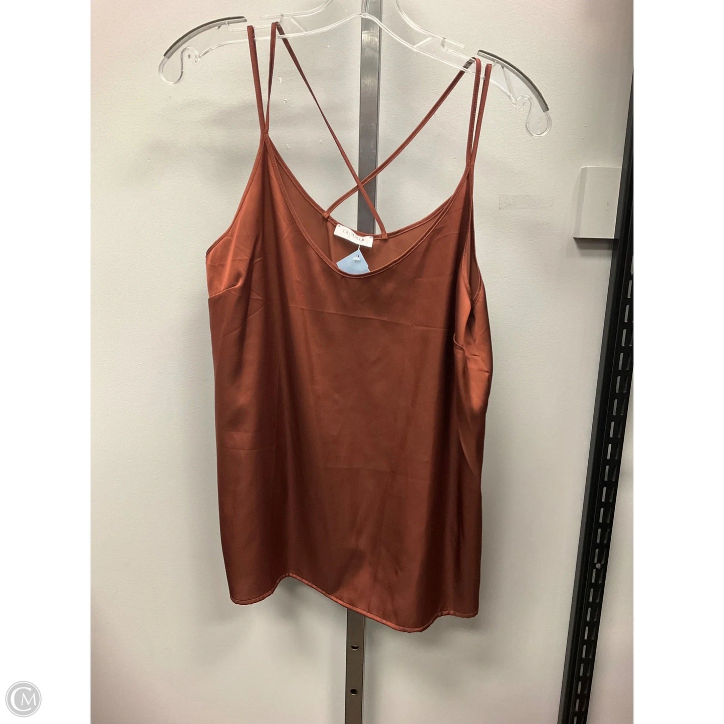 Top Sleeveless By Ekouaer In Brown, Size: L