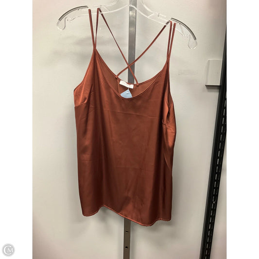 Top Sleeveless By Ekouaer In Brown, Size: L