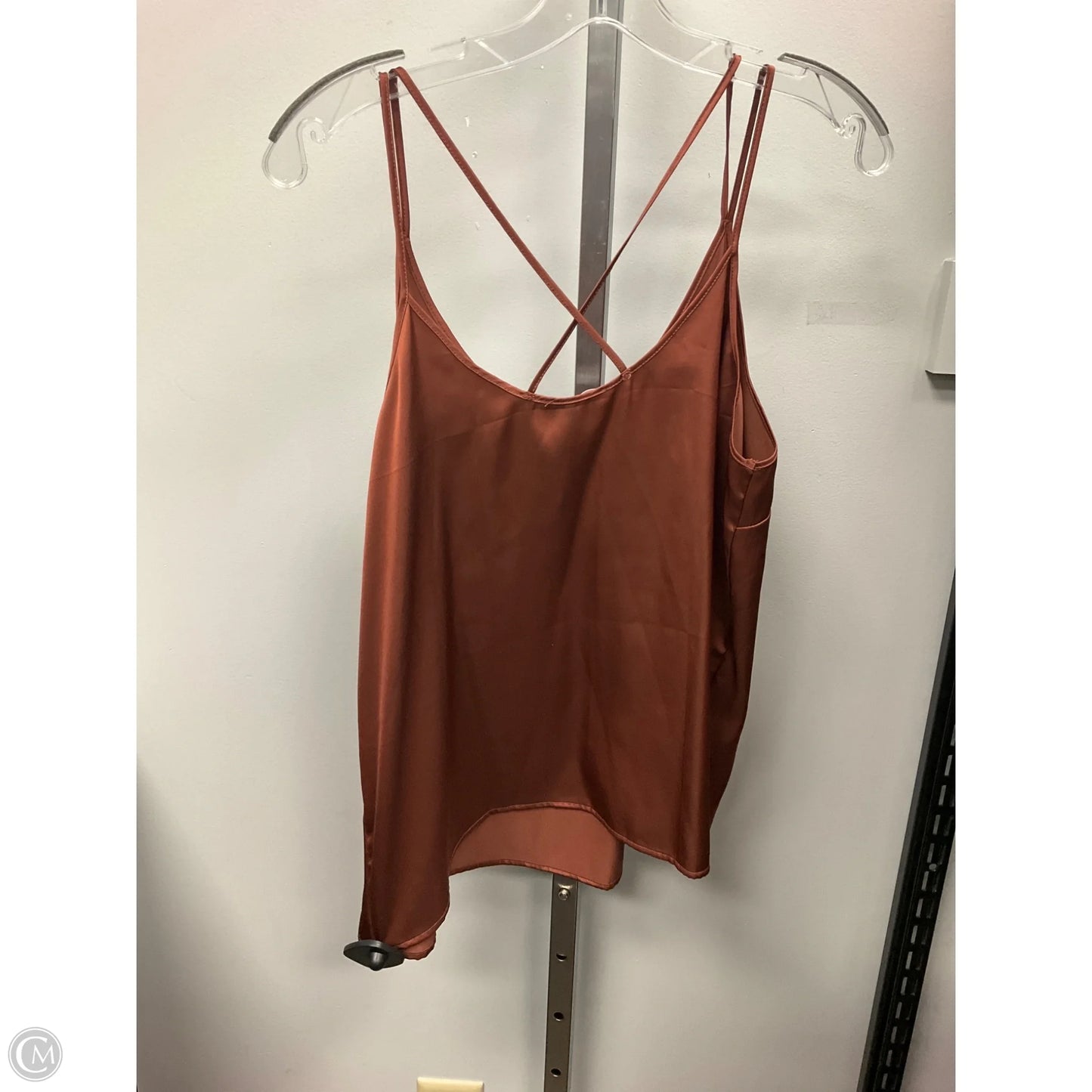 Top Sleeveless By Ekouaer In Brown, Size: L
