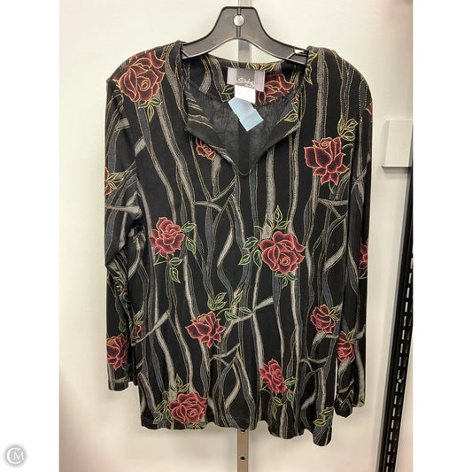 Top Long Sleeve By Slinky Brand In Floral Print, Size: S