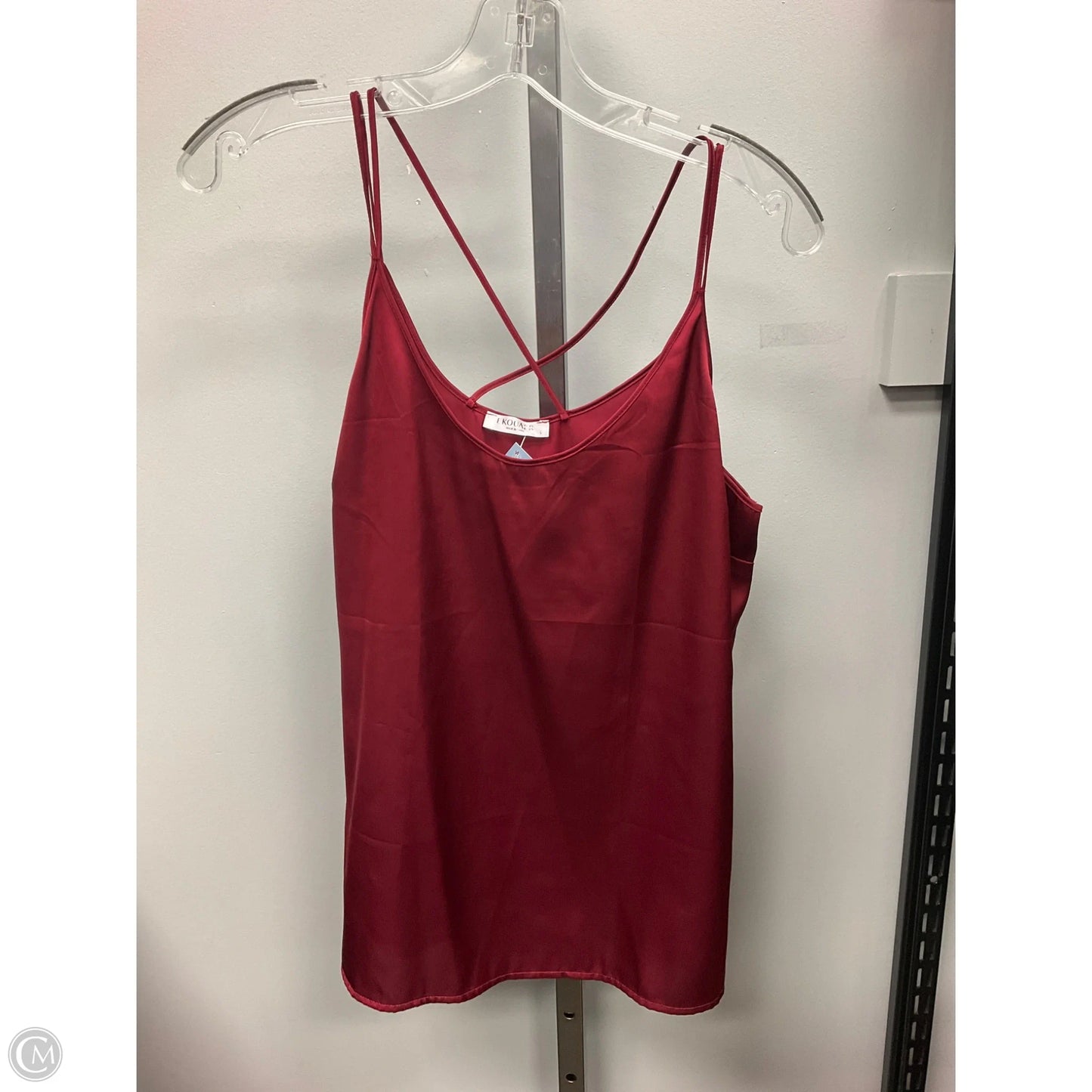 Top Sleeveless By Ekouaer In Red, Size: L