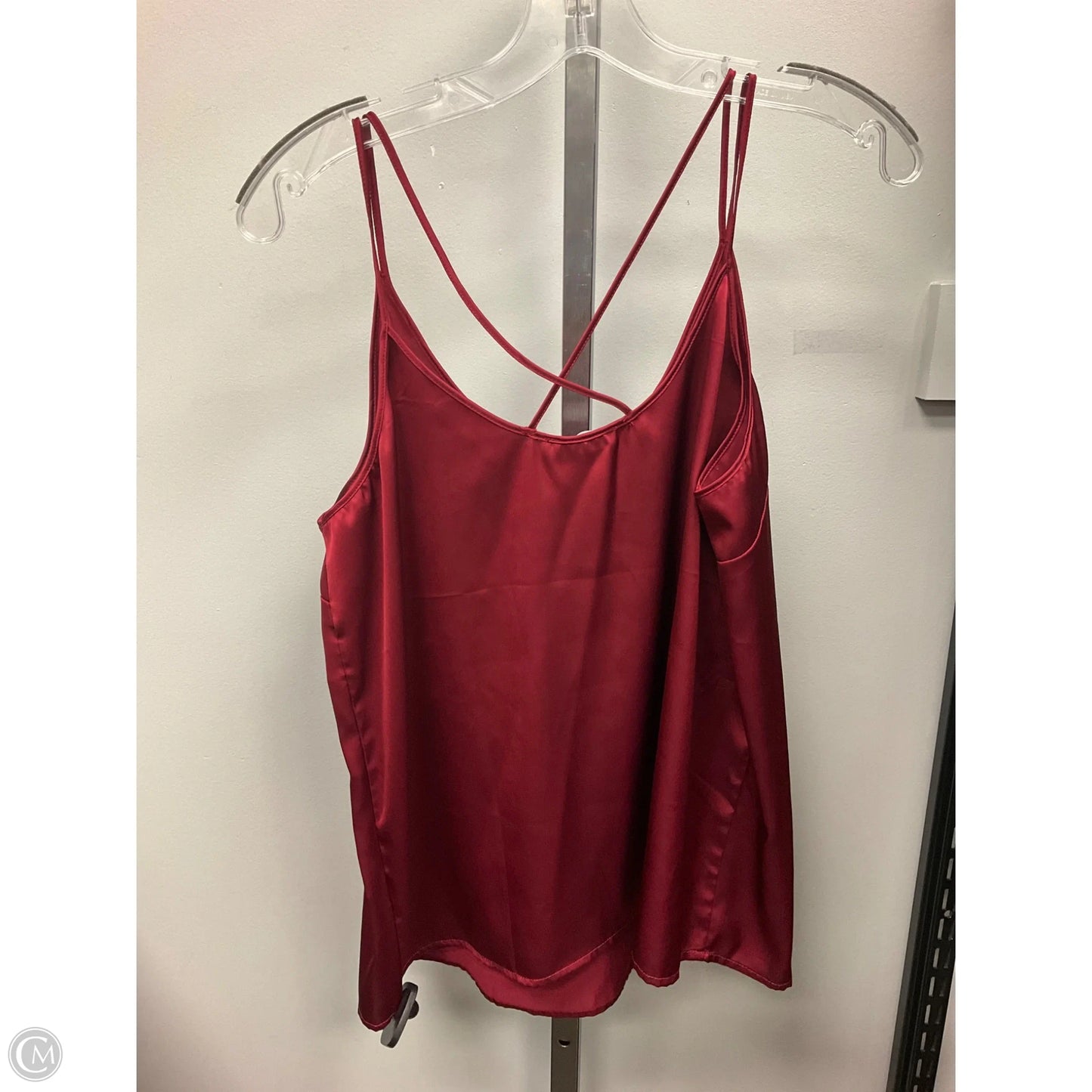Top Sleeveless By Ekouaer In Red, Size: L