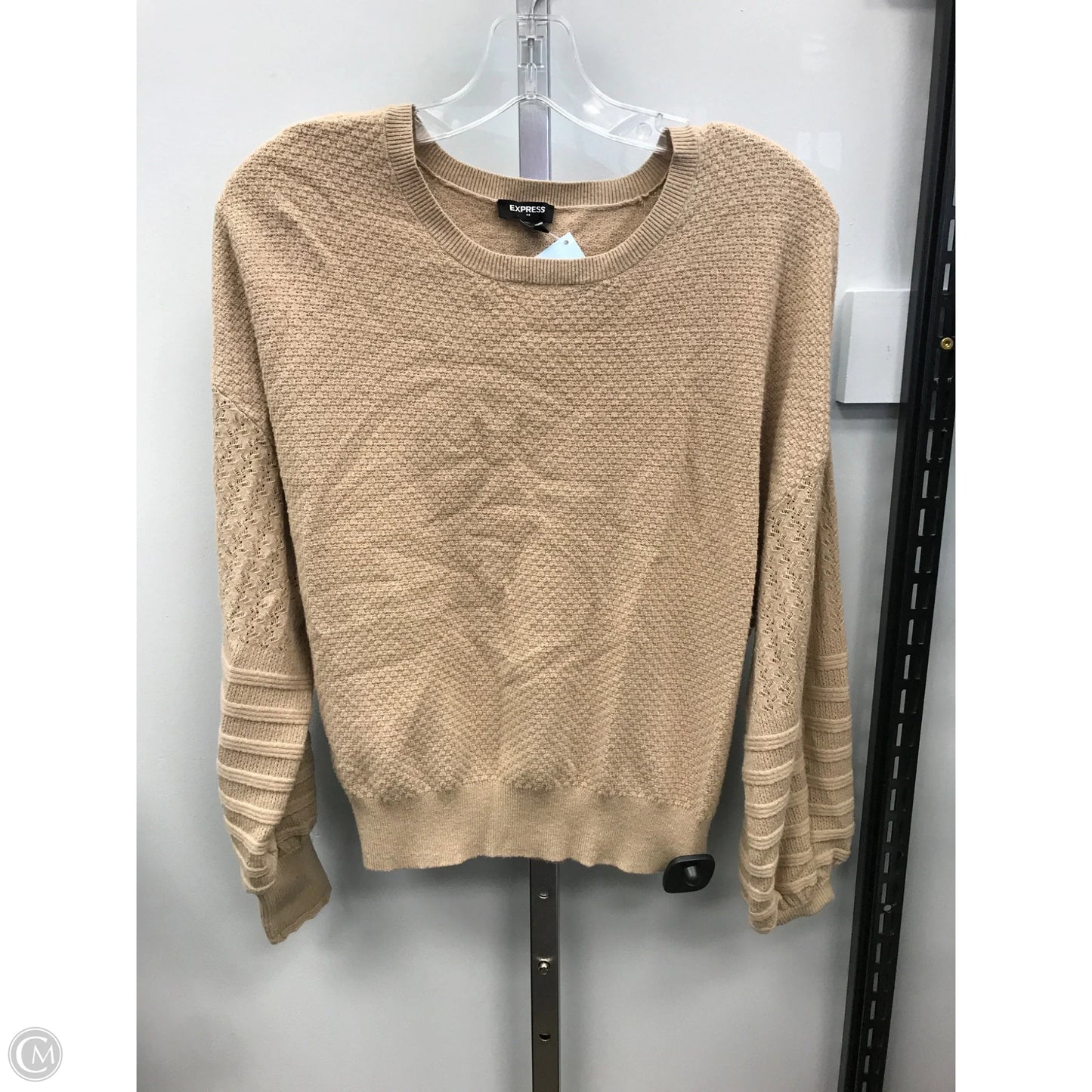 Top Long Sleeve By Express In Tan, Size: S