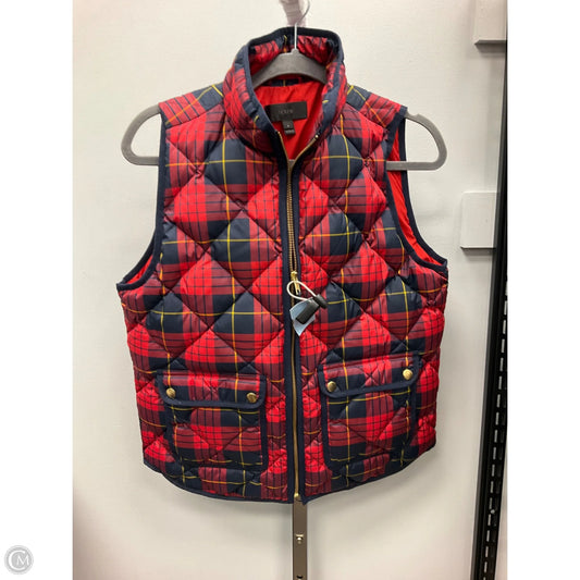 Vest Puffer & Quilted By J. Crew In Plaid Pattern, Size: S