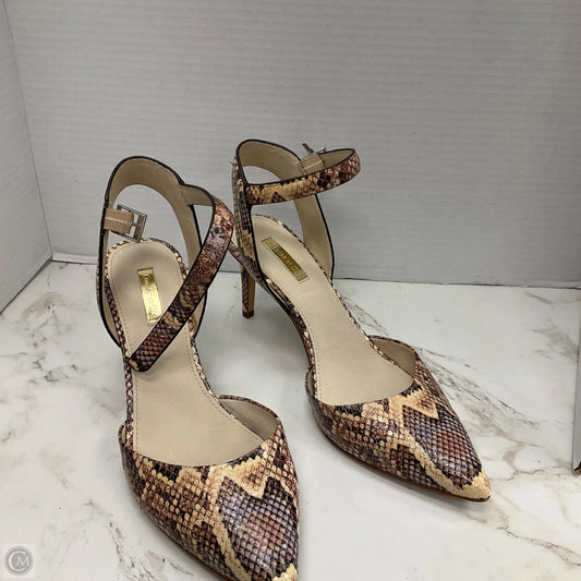 Shoes Heels Kitten By Louise Et Cie In Snakeskin Print, Size: 9.5