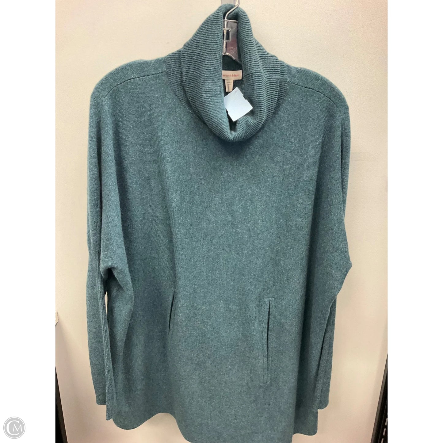 Sweater By Garnet Hill In Teal, Size: L