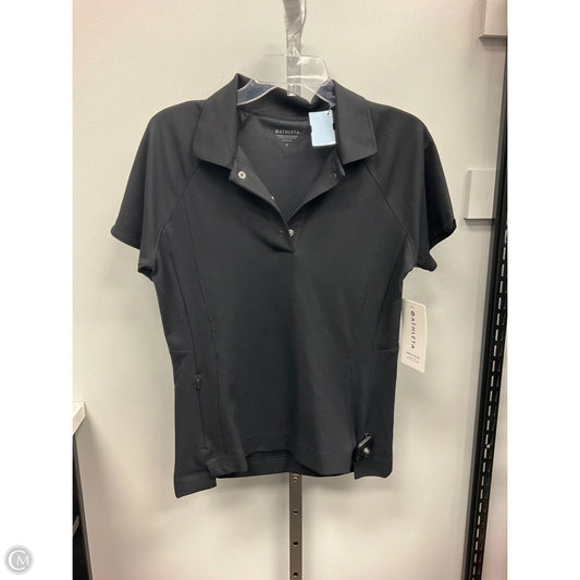 Top Short Sleeve By Athleta In Black, Size: M