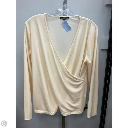 Top Long Sleeve By J. Crew In Cream, Size: L
