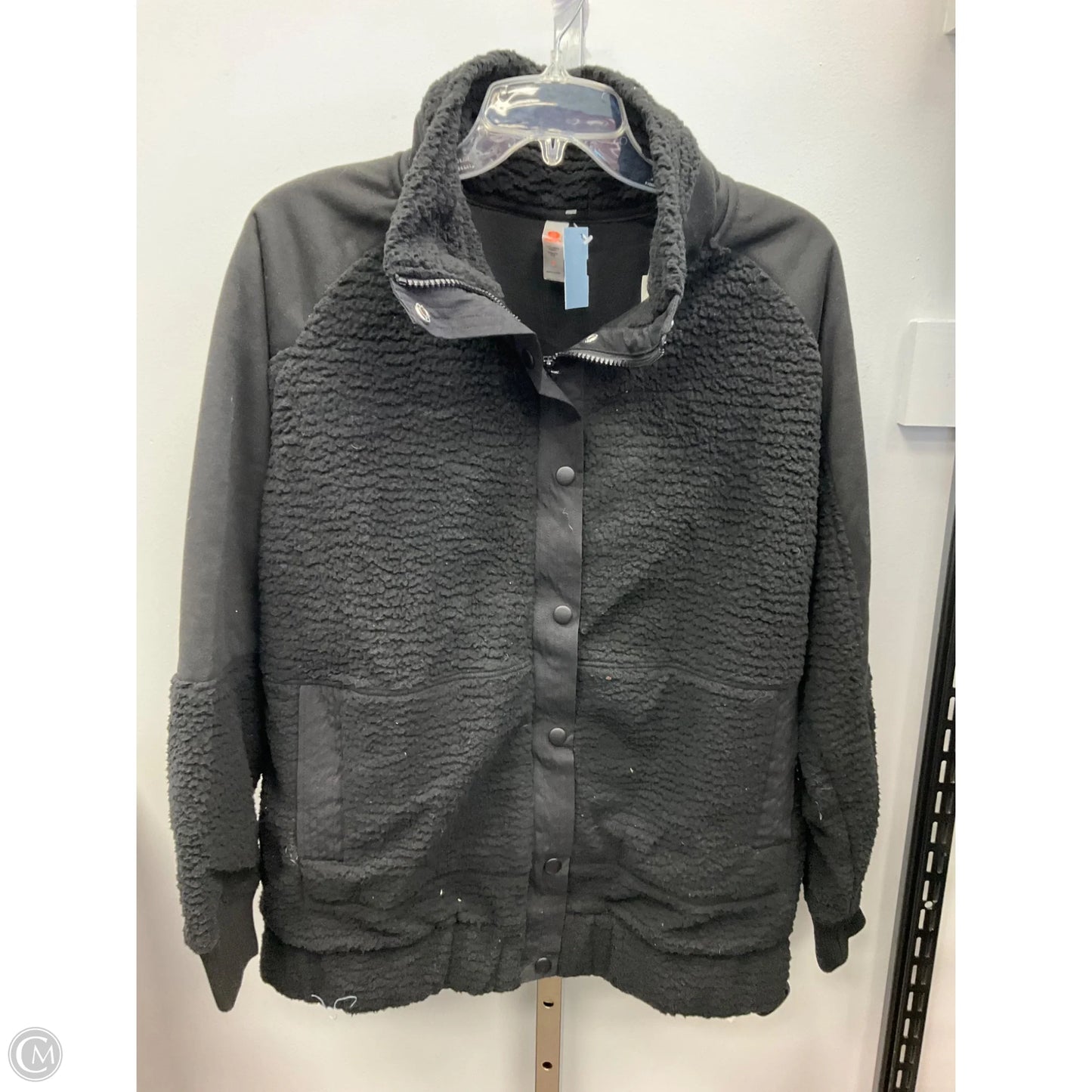 Jacket Fleece By Mono B In Black, Size: S