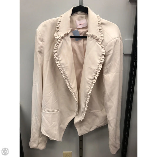 Blazer By Clothes Mentor In Cream, Size: 2x