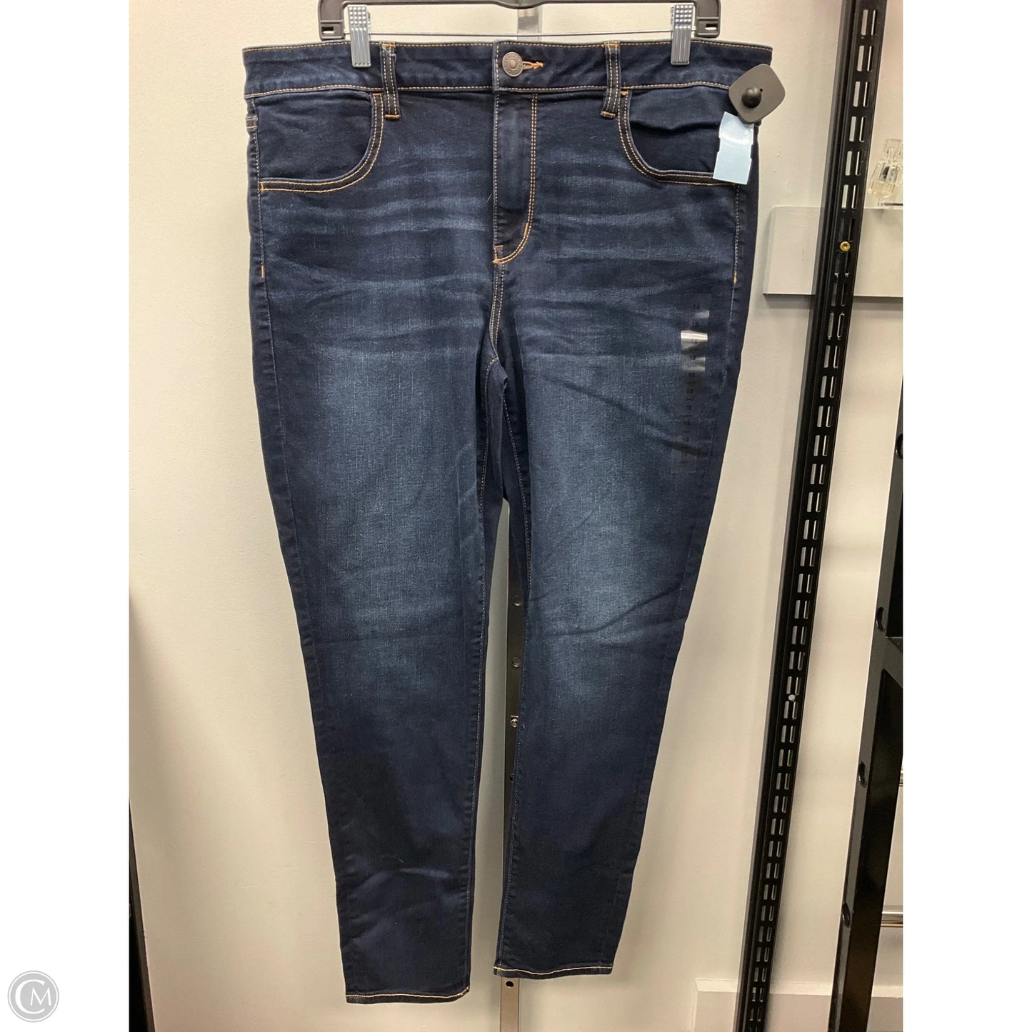 Jeans Jeggings By American Eagle In Blue Denim, Size: 18
