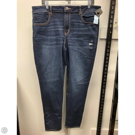Jeans Jeggings By American Eagle In Blue Denim, Size: 18