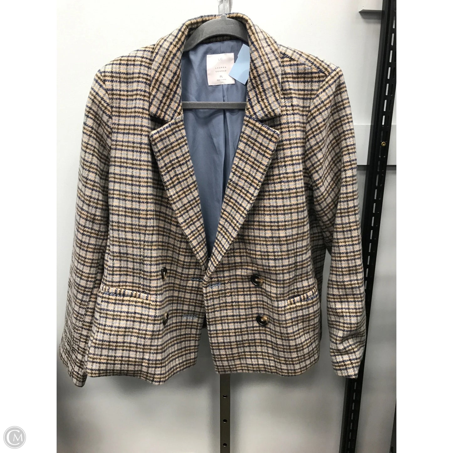 Blazer By Lc Lauren Conrad In Plaid Pattern, Size: Lp