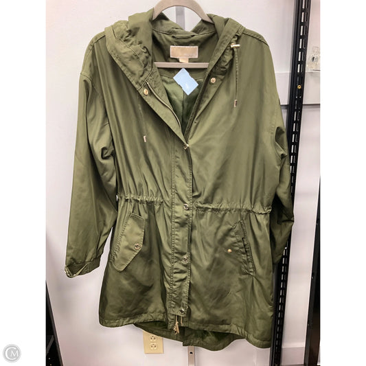 Coat Raincoat By Michael By Michael Kors In Green, Size: L