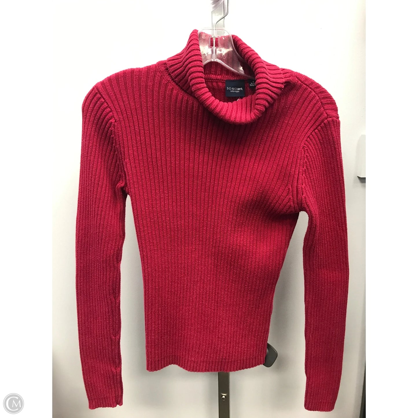 Top Long Sleeve By Sonoma In Red, Size: S