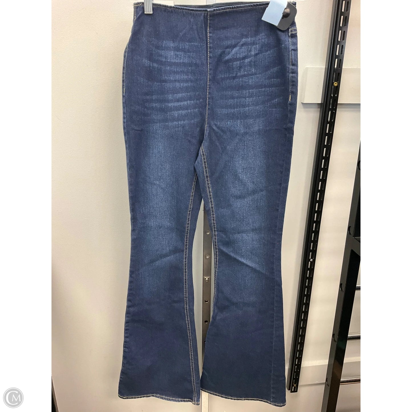 Jeans Flared By Tinseltown In Blue Denim, Size: S