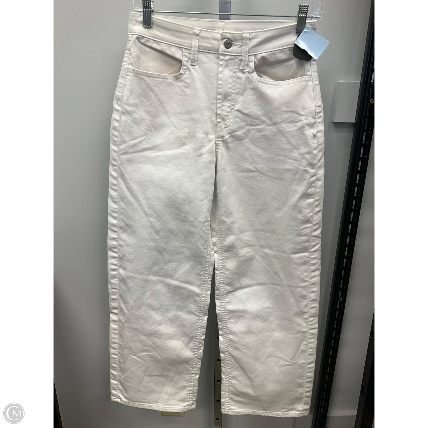 Jeans Wide Leg By Old Navy In White Denim, Size: 4p