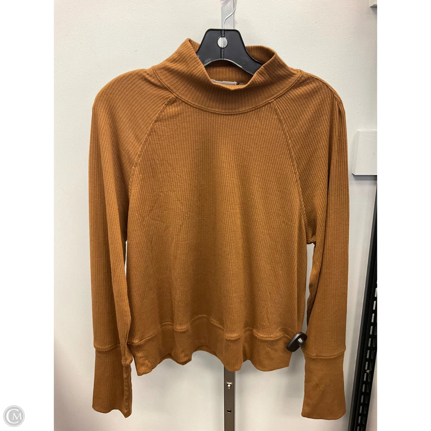 Top Long Sleeve Basic By Clothes Mentor In Brown, Size: S