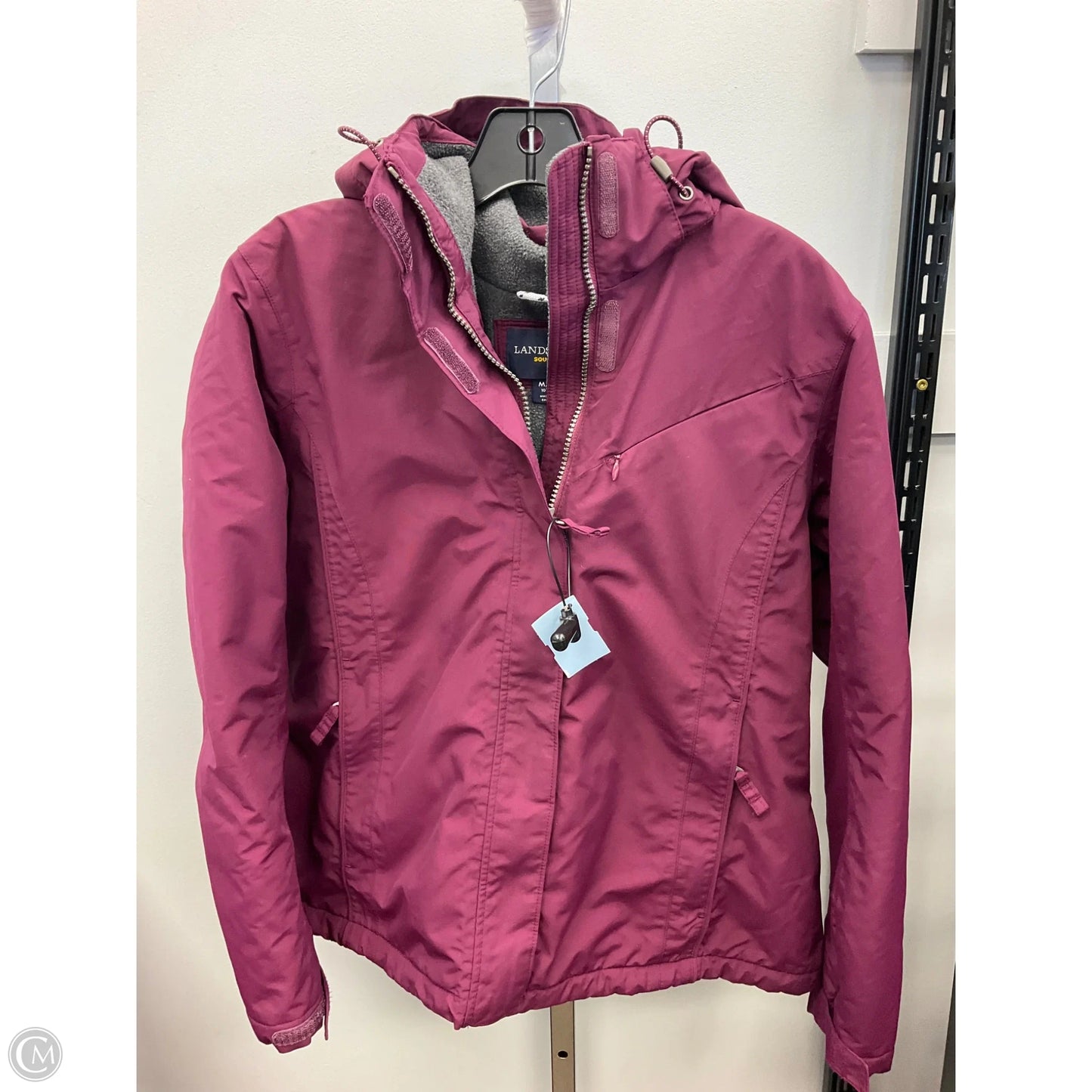 Coat Parka By Lands End In Maroon, Size: M
