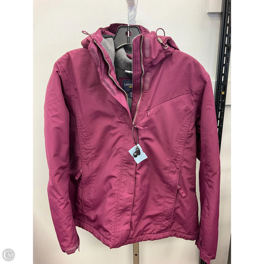 Coat Parka By Lands End In Maroon, Size: M