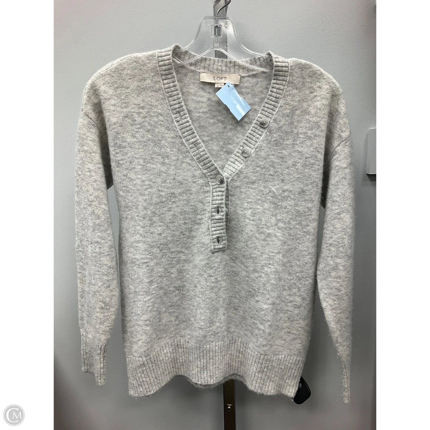 Sweater By Loft In Grey, Size: Xs