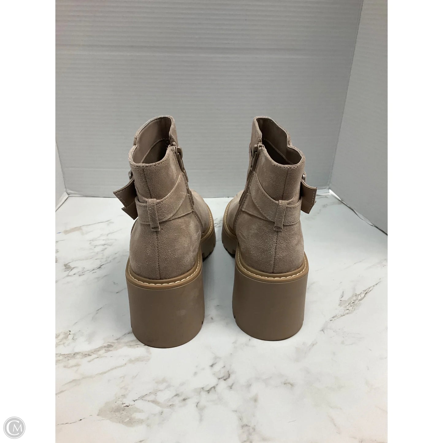 Boots Ankle Heels By Madden Girl In Cream, Size: 8.5