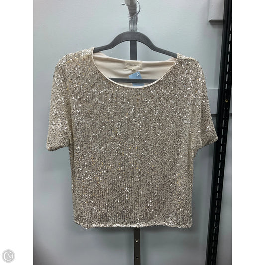 Top Short Sleeve By Melloday In Silver, Size: S
