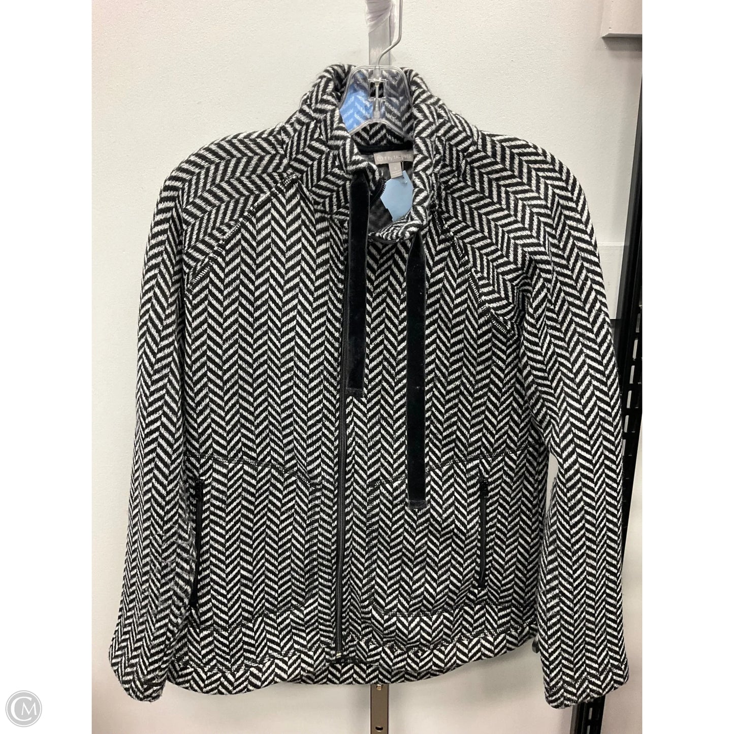 Athletic Jacket By Talbots In Black & White, Size: S