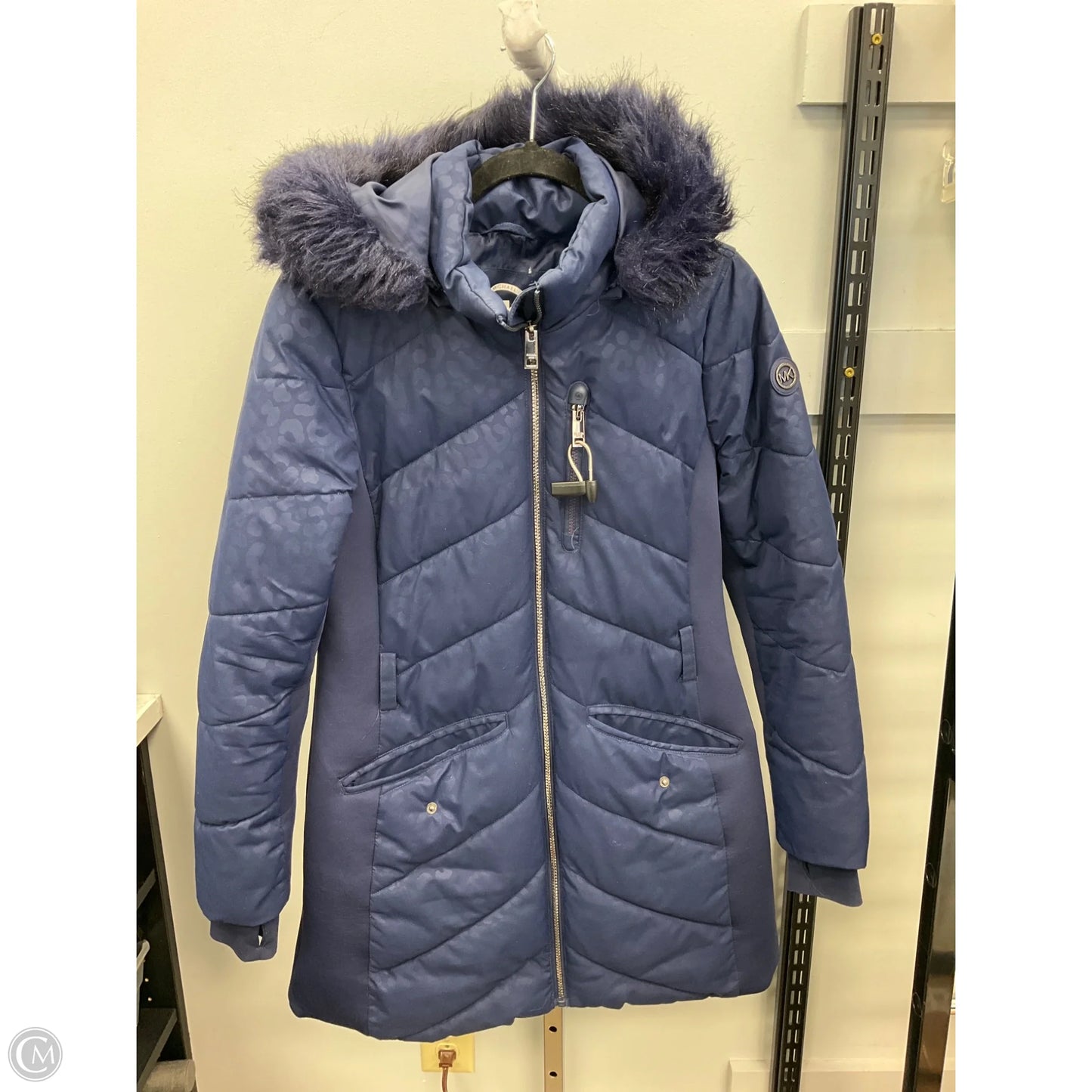 Coat Puffer & Quilted By Michael By Michael Kors In Blue, Size: M