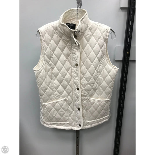 Vest Puffer & Quilted By Tahari In Cream, Size: M
